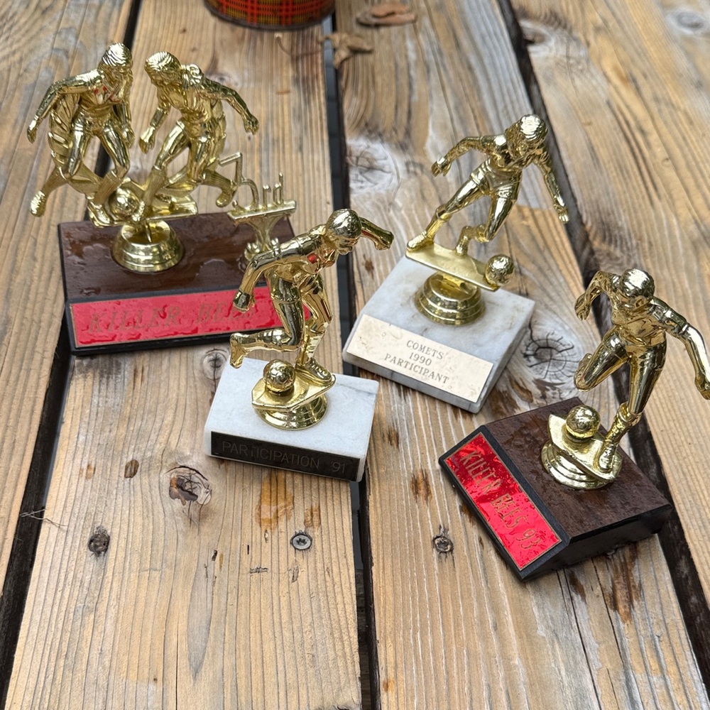 Gold Soccer Trophies with Marble Base